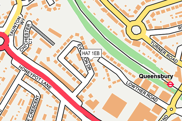HA7 1EB map - OS OpenMap – Local (Ordnance Survey)