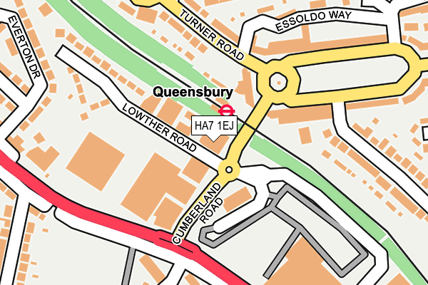 HA7 1EJ map - OS OpenMap – Local (Ordnance Survey)