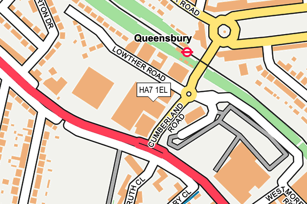 HA7 1EL map - OS OpenMap – Local (Ordnance Survey)