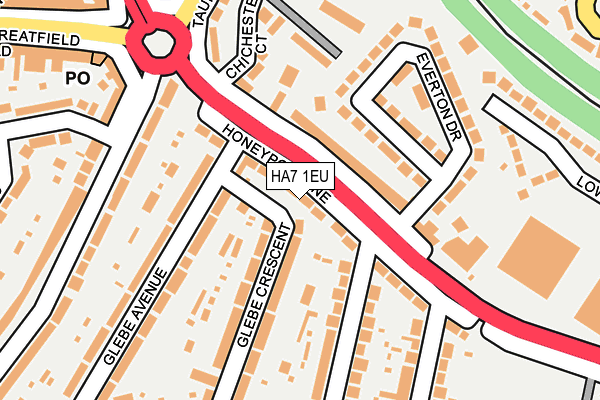 HA7 1EU map - OS OpenMap – Local (Ordnance Survey)