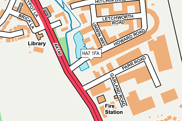 HA7 1FA map - OS OpenMap – Local (Ordnance Survey)