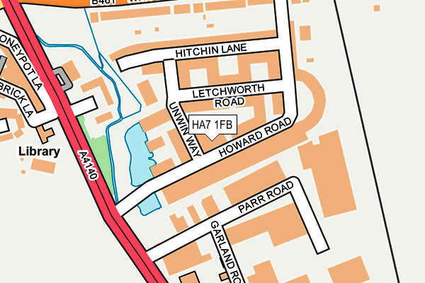 HA7 1FB map - OS OpenMap – Local (Ordnance Survey)