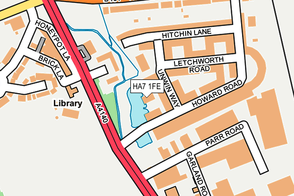 HA7 1FE map - OS OpenMap – Local (Ordnance Survey)