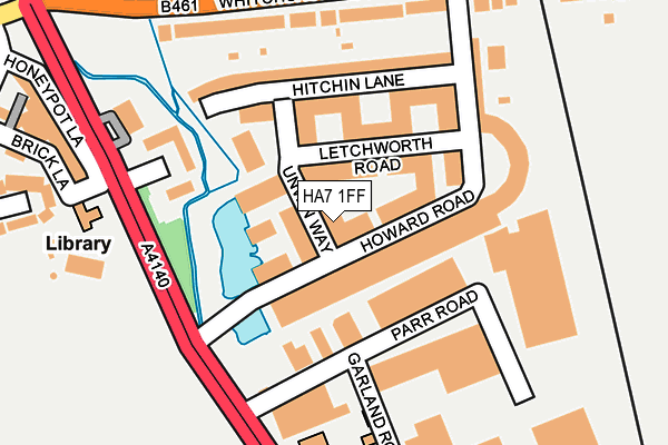 HA7 1FF map - OS OpenMap – Local (Ordnance Survey)