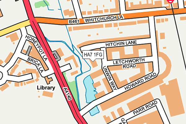 HA7 1FG map - OS OpenMap – Local (Ordnance Survey)