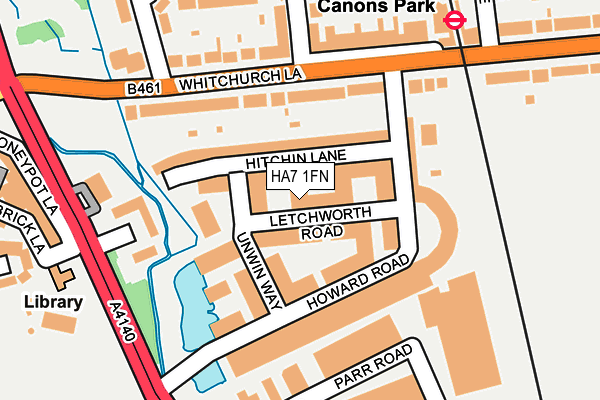 HA7 1FN map - OS OpenMap – Local (Ordnance Survey)