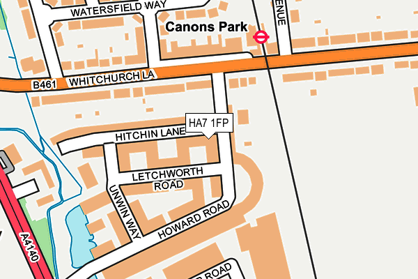 HA7 1FP map - OS OpenMap – Local (Ordnance Survey)