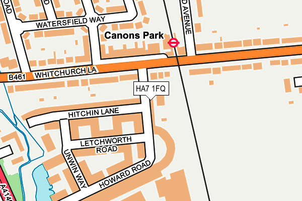 HA7 1FQ map - OS OpenMap – Local (Ordnance Survey)