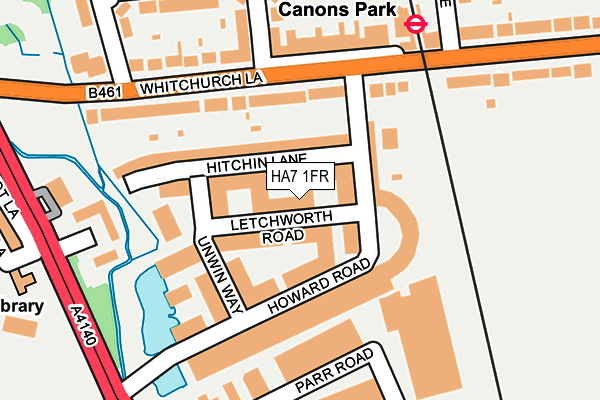 HA7 1FR map - OS OpenMap – Local (Ordnance Survey)