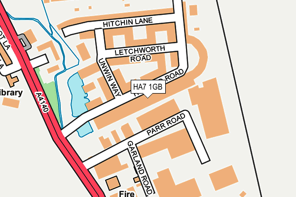 HA7 1GB map - OS OpenMap – Local (Ordnance Survey)