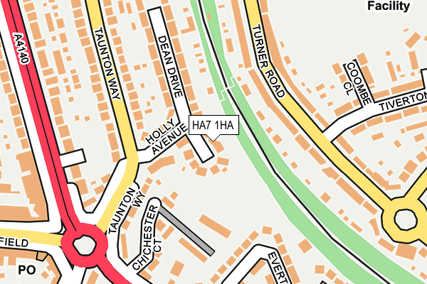 HA7 1HA map - OS OpenMap – Local (Ordnance Survey)