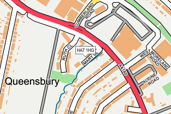 HA7 1HG map - OS OpenMap – Local (Ordnance Survey)