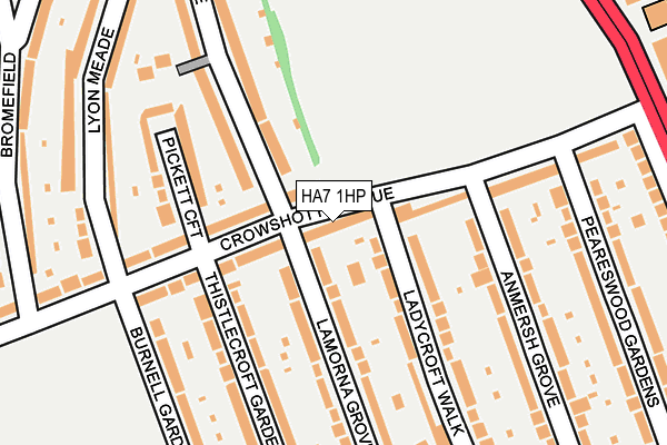 HA7 1HP map - OS OpenMap – Local (Ordnance Survey)