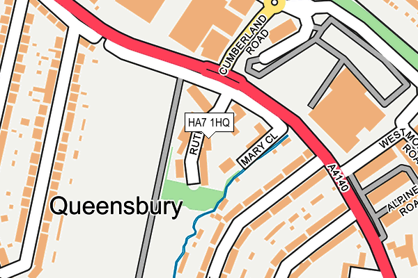 HA7 1HQ map - OS OpenMap – Local (Ordnance Survey)