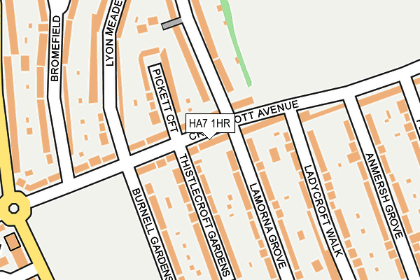 HA7 1HR map - OS OpenMap – Local (Ordnance Survey)