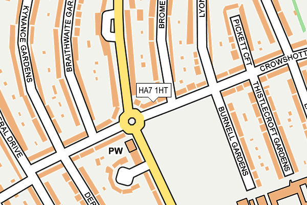 HA7 1HT map - OS OpenMap – Local (Ordnance Survey)