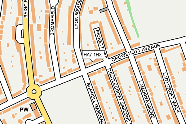 HA7 1HX map - OS OpenMap – Local (Ordnance Survey)