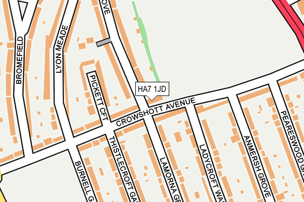 HA7 1JD map - OS OpenMap – Local (Ordnance Survey)