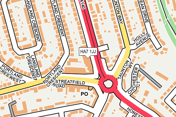 HA7 1JJ map - OS OpenMap – Local (Ordnance Survey)