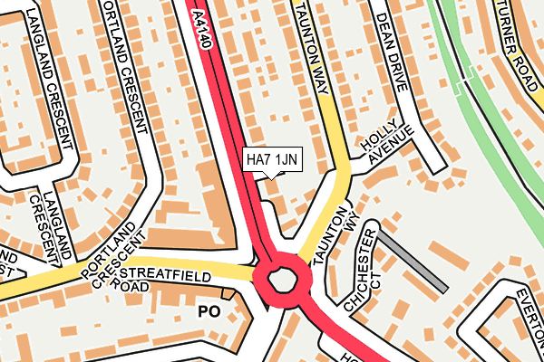 HA7 1JN map - OS OpenMap – Local (Ordnance Survey)