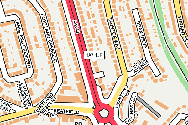 HA7 1JP map - OS OpenMap – Local (Ordnance Survey)