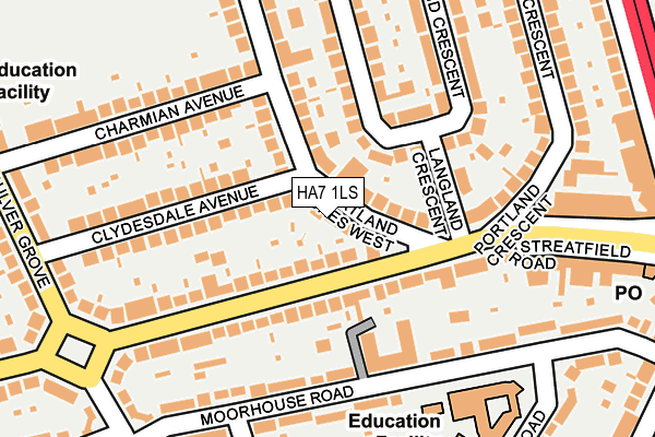 HA7 1LS map - OS OpenMap – Local (Ordnance Survey)