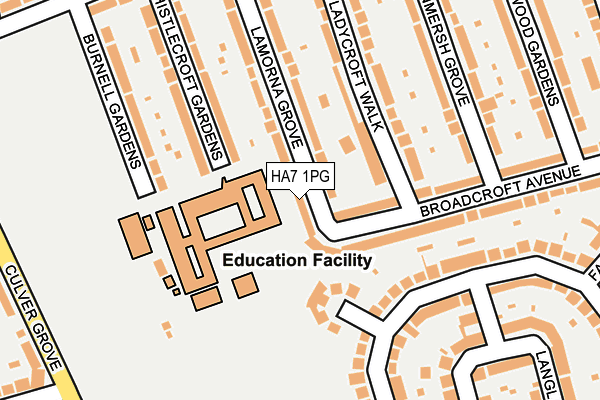 HA7 1PG map - OS OpenMap – Local (Ordnance Survey)