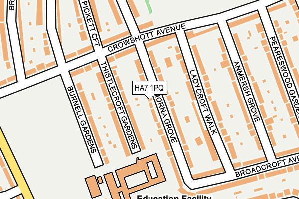 HA7 1PQ map - OS OpenMap – Local (Ordnance Survey)