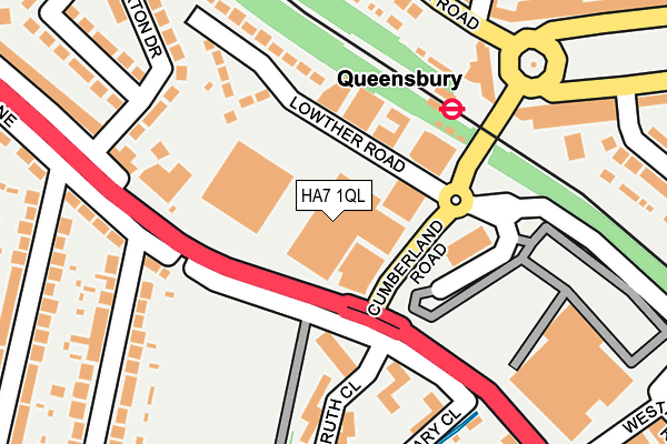 HA7 1QL map - OS OpenMap – Local (Ordnance Survey)