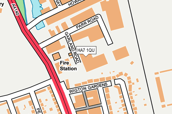 HA7 1QU map - OS OpenMap – Local (Ordnance Survey)