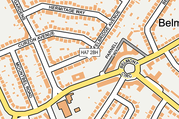 HA7 2BH map - OS OpenMap – Local (Ordnance Survey)