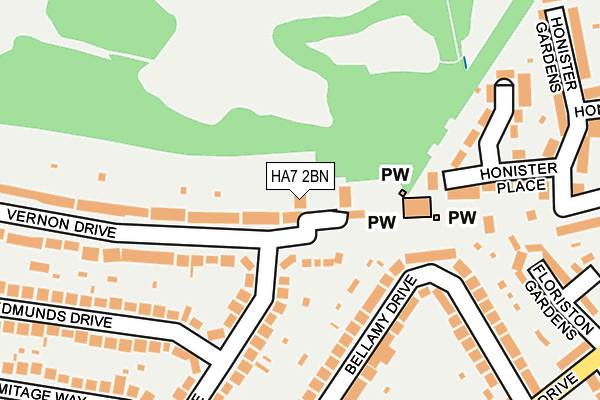 HA7 2BN map - OS OpenMap – Local (Ordnance Survey)
