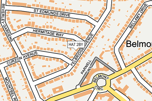 HA7 2BY map - OS OpenMap – Local (Ordnance Survey)