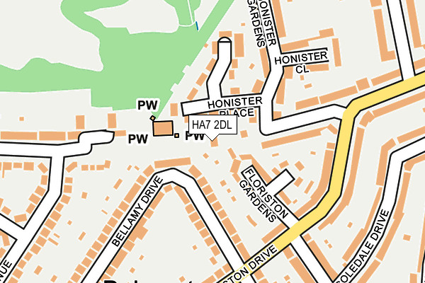 HA7 2DL map - OS OpenMap – Local (Ordnance Survey)