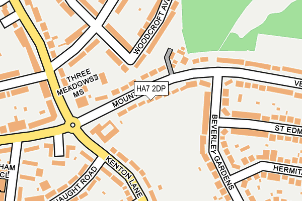 HA7 2DP map - OS OpenMap – Local (Ordnance Survey)