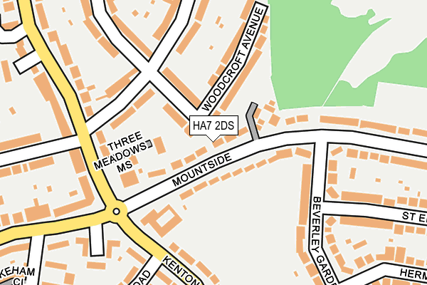 HA7 2DS map - OS OpenMap – Local (Ordnance Survey)