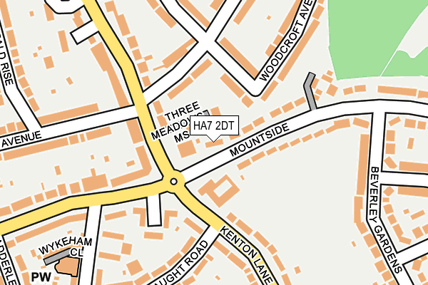HA7 2DT map - OS OpenMap – Local (Ordnance Survey)