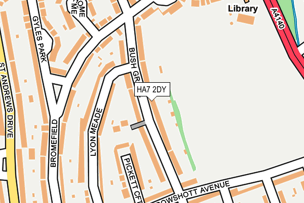 HA7 2DY map - OS OpenMap – Local (Ordnance Survey)