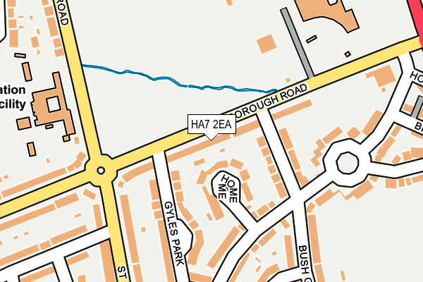 HA7 2EA map - OS OpenMap – Local (Ordnance Survey)