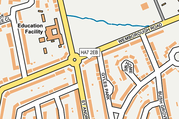 HA7 2EB map - OS OpenMap – Local (Ordnance Survey)