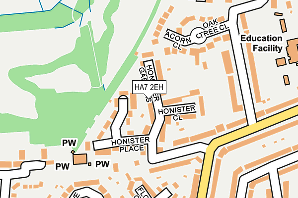 HA7 2EH map - OS OpenMap – Local (Ordnance Survey)