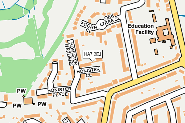 HA7 2EJ map - OS OpenMap – Local (Ordnance Survey)