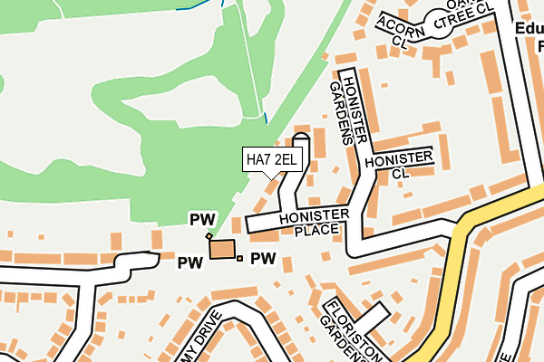 HA7 2EL map - OS OpenMap – Local (Ordnance Survey)