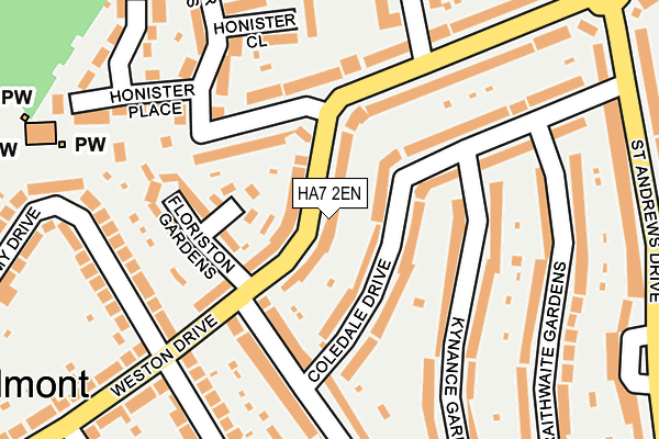 HA7 2EN map - OS OpenMap – Local (Ordnance Survey)