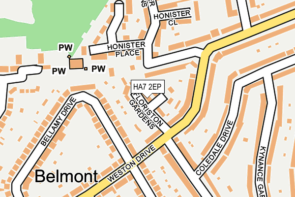 HA7 2EP map - OS OpenMap – Local (Ordnance Survey)