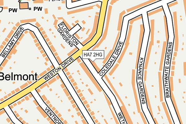 HA7 2HG map - OS OpenMap – Local (Ordnance Survey)