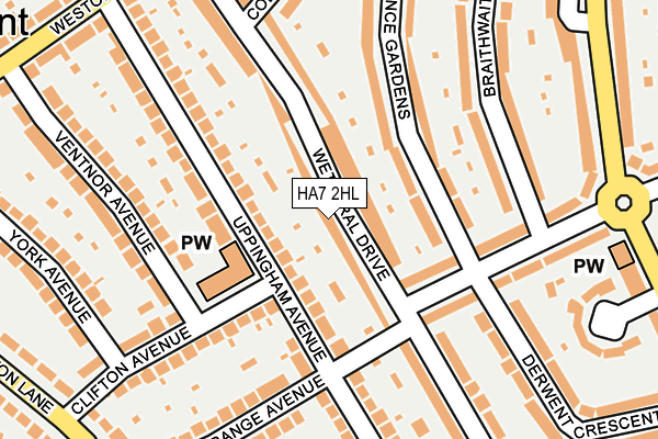 HA7 2HL map - OS OpenMap – Local (Ordnance Survey)