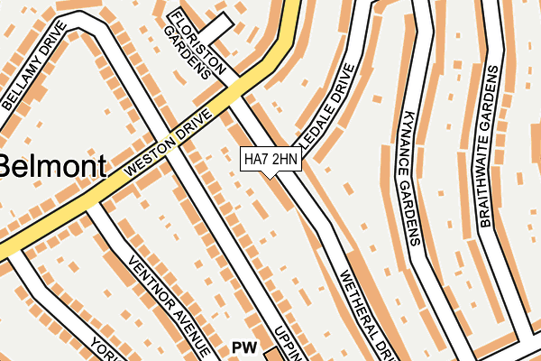 HA7 2HN map - OS OpenMap – Local (Ordnance Survey)