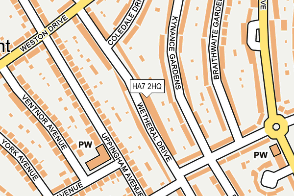 HA7 2HQ map - OS OpenMap – Local (Ordnance Survey)