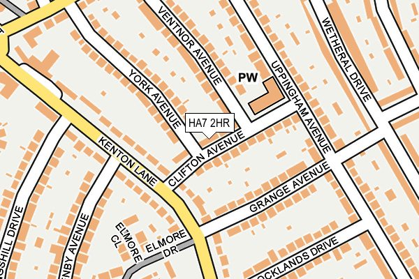 HA7 2HR map - OS OpenMap – Local (Ordnance Survey)